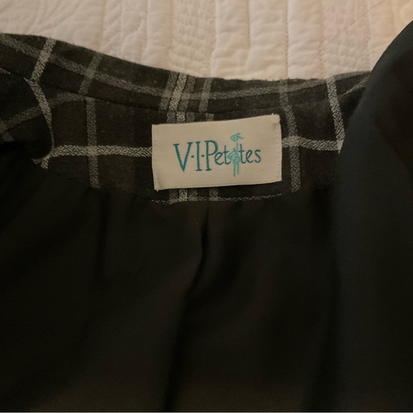 V.I.PETITES, BLACK & WHITE PLAID BLAZER, SIZE: L - Picture 10 of 10